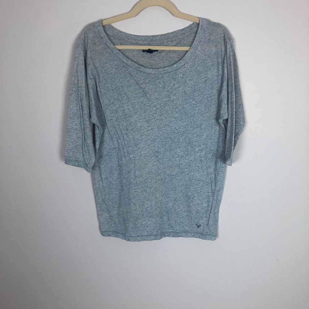 American Eagle Outfitters Blue 3/4 Sleeve Tee